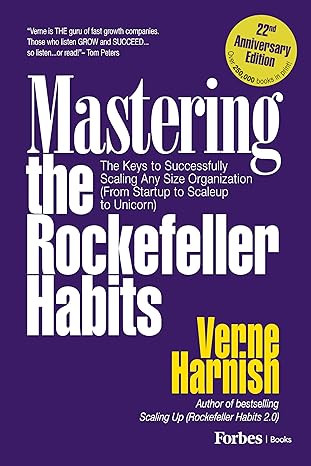 mastering the rockefeller habits the keys to successfully scaling any organization 1st edition verne harnish