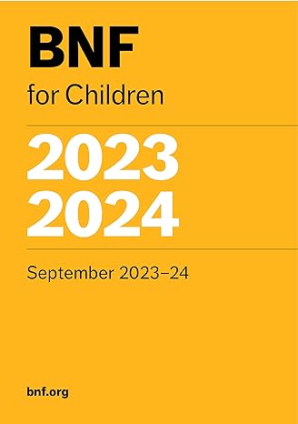 bnf for children 2023 2024 september 2023 24 1st edition peter burgess 0857114638, 978-0857114631