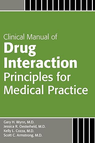 manual of drug interaction principles for medical practice the p450 system 1st edition gary h wynn