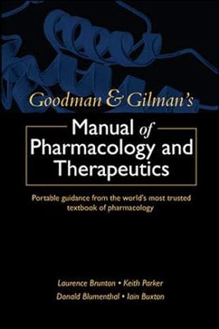 goodman and gilmans manual of pharmacology and therapeutics 1st edition laurence brunton ,donald blumenthal