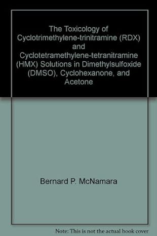 the toxicology of cyclotrimethylene trinitramine and cyclotetramethylene tetranitramine solutions in