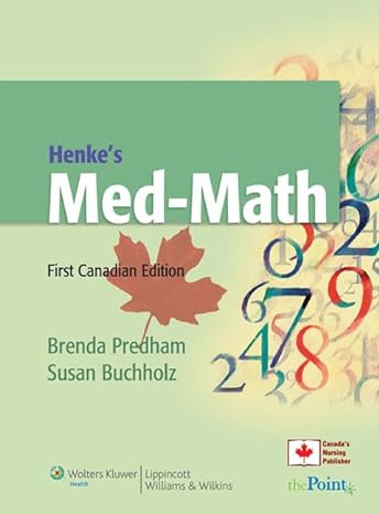 henkes med math 1st canadian edition brenda predham, susan buchholz 0781799864, 978-0781799867