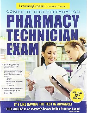 pharmacy technician exam 3rd edition learning express editors 161103079x, 978-1611030792