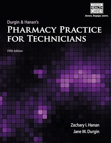 pharmacy practice for technicians 5th edition zachary i hanan ,jane m durgin 1133132766, 978-1133132769