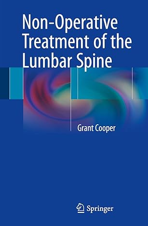 non operative treatment of the lumbar spine 1st edition grant cooper 331921442x, 978-3319214429