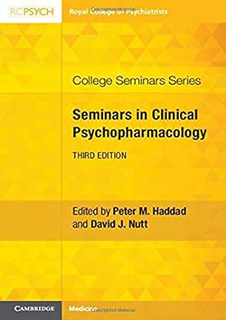 seminars in clinical psychopharmacology 3rd edition peter m haddad ,david j nutt 1911623451, 978-1911623458