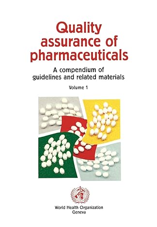 quality assurance of pharmaceuticals a compendium of guidelines and related materials 1st edition world