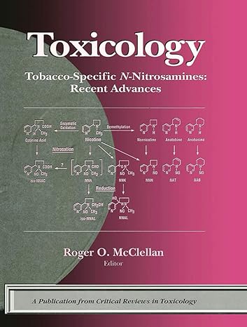 tobacco specific n nitrosamines recent advances 1st edition roger o mcclellan 0367448572, 978-0367448578