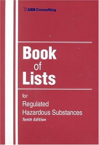book of lists for regulated hazardous substances 10th edition government institutes research group