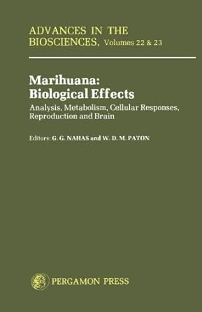 Marihuana Biological Effects Analysis Metabolism Cellular Responses Reproduction And Brain