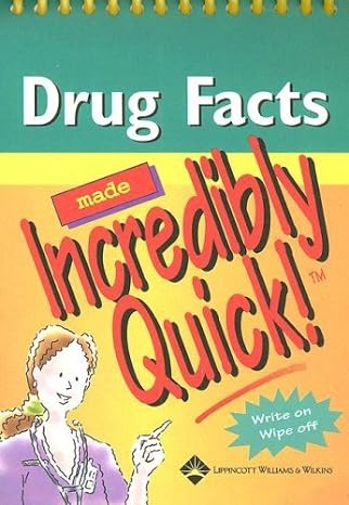 drug facts made incredibly quick 1st edition springhouse 1582557969, 978-1582557960