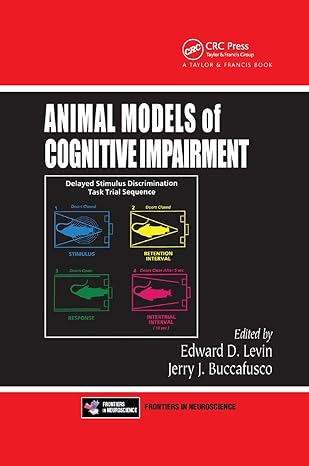 animal models of cognitive impairment 1st edition edward d levin ,jerry j buccafusco 0367390671,