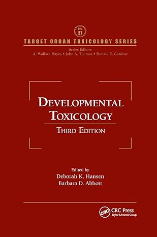 developmental toxicology 3rd edition deborah k hansen ,barbara d abbott 1138372447, 978-1138372443