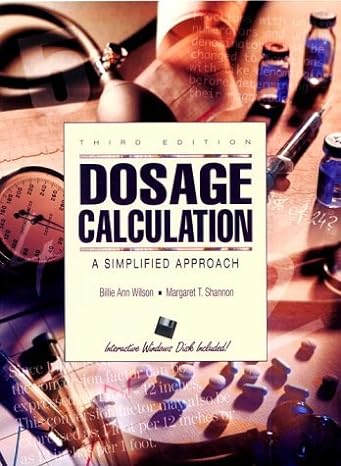 dosage calculations a simplified approach 3rd edition billie ann wilson b0089a6x0e