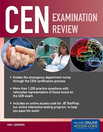 cen examination review 1st edition ann brorsen 1449631770, 978-1449631772