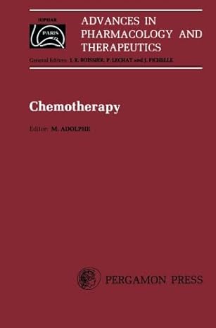 chemotherapy proceedings of the 7th international congress of pharmacology paris 1978 1st edition m adolphe