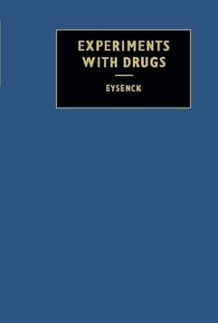 experiments with drugs studies in the relation between personality learning theory and drug action 1st