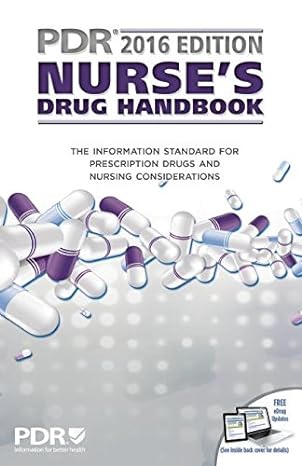 pdr nurses drug handbook 2016 1st edition pdr staff 1563638339, 978-1563638336