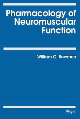 pharmacology of neuromuscular function 1st edition william c bowman 1483177750, 978-1483177755