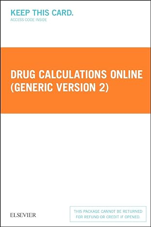drug calculations online access card 1st edition mosby 0323496288, 978-0323496285