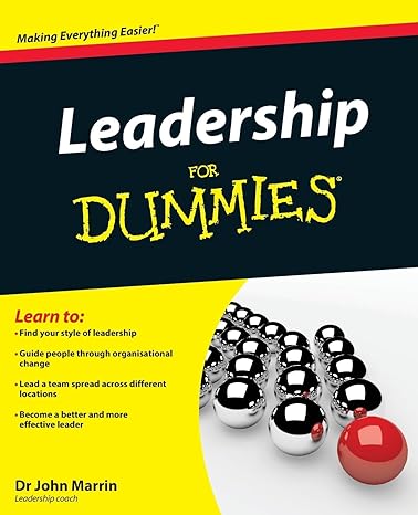 leadership for dummies 1st edition marrin 0470972114, 978-0470972113