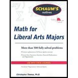 schaums outline of mathematics for liberal arts majors by thomas christopher 2008 paperback 1st edition