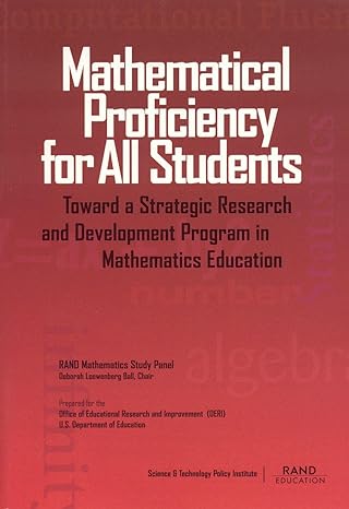 mathematical proficiency for all students toward a strategic research and development program in mathematics