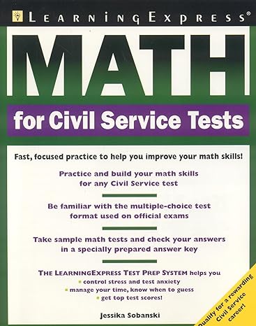 math for civil service tests 1st edition learningexpress llc editors 1576854280, 978-1576854280