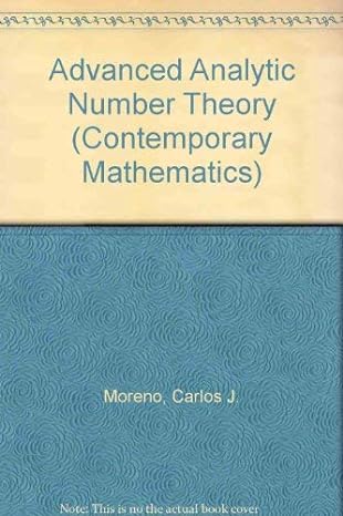 advanced analytic number theory part i ramification theoretic methods 1st edition carlos j moreno 0821850156,