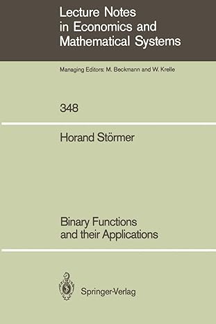 binary functions and their applications 1990th edition horand stormer 3540528121, 978-3540528128