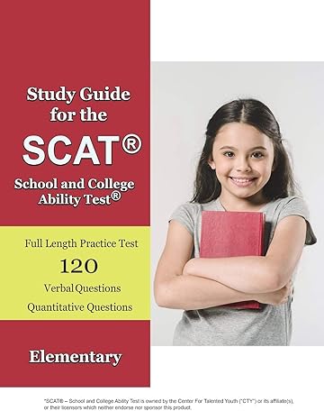 study guide for the scat school and college ability test elementary series 1st edition scat publishing
