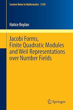 jacobi forms finite quadratic modules and weil representations over number fields 2015th edition hatice