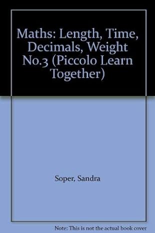 maths 3 length time decimals weight 1st edition sandra soper 0330320645, 978-0330320641