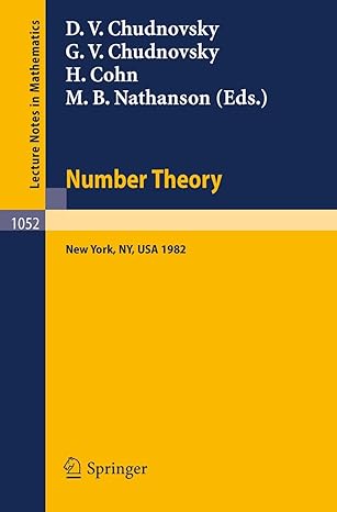 number theory a seminar held at the graduate school and university center of the city university of new york