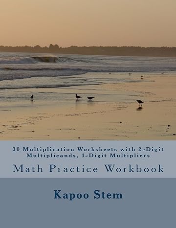 30 multiplication worksheets with 2 digit multiplicands 1 digit multipliers math practice workbook 1st