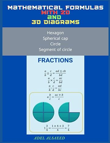 mathematical formulas with 2d and 3d diagrams hexagon spherical cap circle segment of circle 1st edition adel