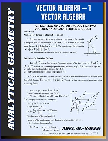 mathematics analytical geometry vecyor algabra 1 vecyor algabra 1st edition adel alsaeed b0bpvzlh4n,