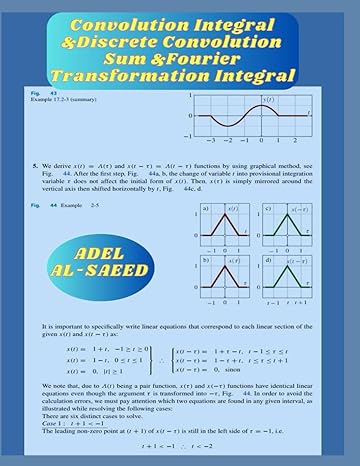 convolution integral anddiscrete convolution sum andfourier transformation integral 1st edition adel alsaeed