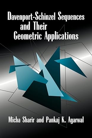 davenport schinzel sequences and their geometric applications 1st edition micha sharir ,pankaj k agarwal