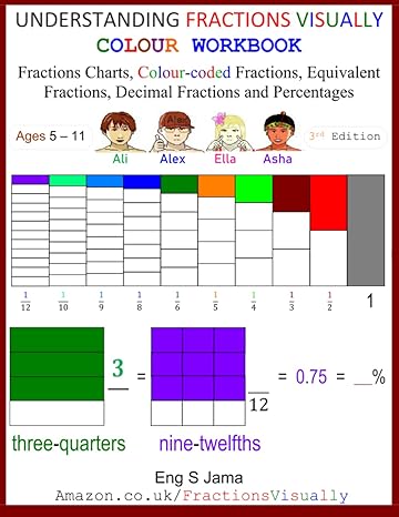 understanding fractions visually colour workbook fractions charts colour coded fractions equivalent fractions