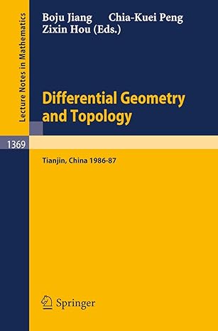 differential geometry and topology proceedings of the special year at nankai institute of mathematics tianjin