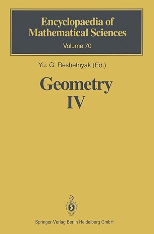 geometry iv non regular riemannian geometry 1st edition yu g reshetnyak ,e primrose ,v n berestovskij ,i g
