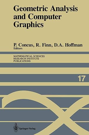 geometric analysis and computer graphics mathematical sciences research institute publications 1st edition
