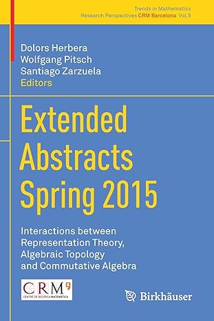 extended abstracts spring 2015 interactions between representation theory algebraic topology and commutative