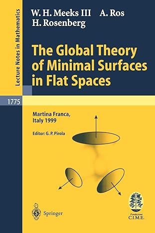 the global theory of minimal surfaces in flat spaces lectures given at the 2nd session of the centro