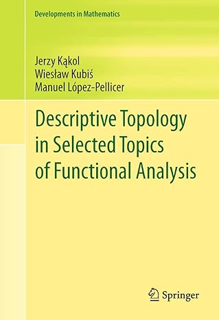 descriptive topology in selected topics of functional analysis 2011th edition jerzy kakol ,wieslaw