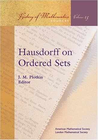 hausdorff on ordered sets 1st edition j m plotkin 0821837885, 978-0821837887