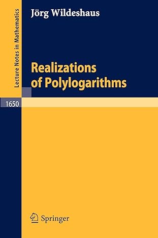 realizations of polylogarithms 1997th edition jorg wildeshaus 3540624600, 978-3540624608