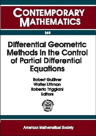 differential geometric methods in the control of partial differential equations 1999 ams ims siam joint