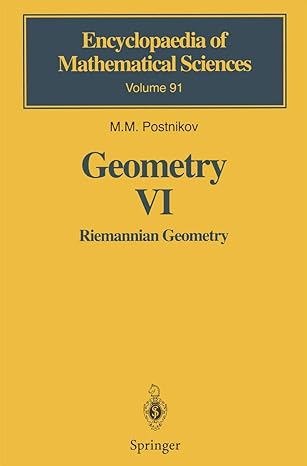 geometry vi riemannian geometry 1st edition m m postnikov 3642074340, 978-3642074349